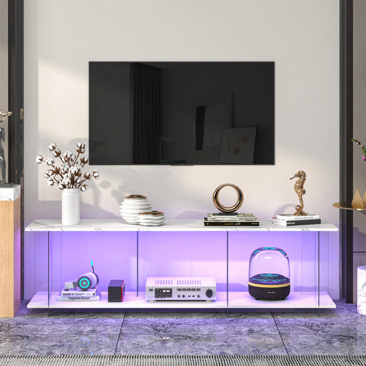 TV stand, TV cabinet, yakeli partition TV cabinet, table imitation marble pattern, can do tv cabinet can also do side cabinets, can be placed in the lounge, living room or bedroom, color: white MLNshops]