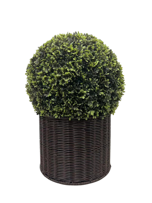 20" Ball Topiary in Woven Pot, Artificial Faux Plant for indoor and outdoor MLNshops]