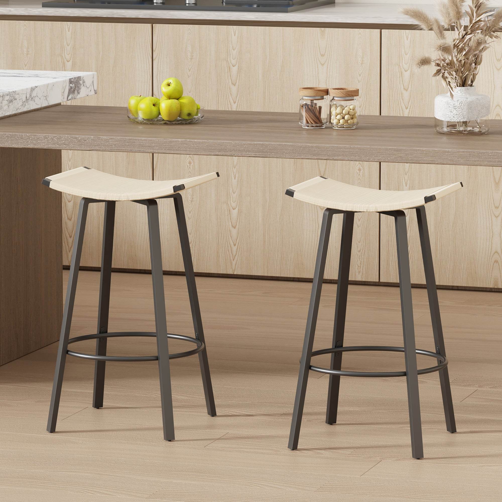 MLNshops Backless Counter Height Bar Stools Set of 2