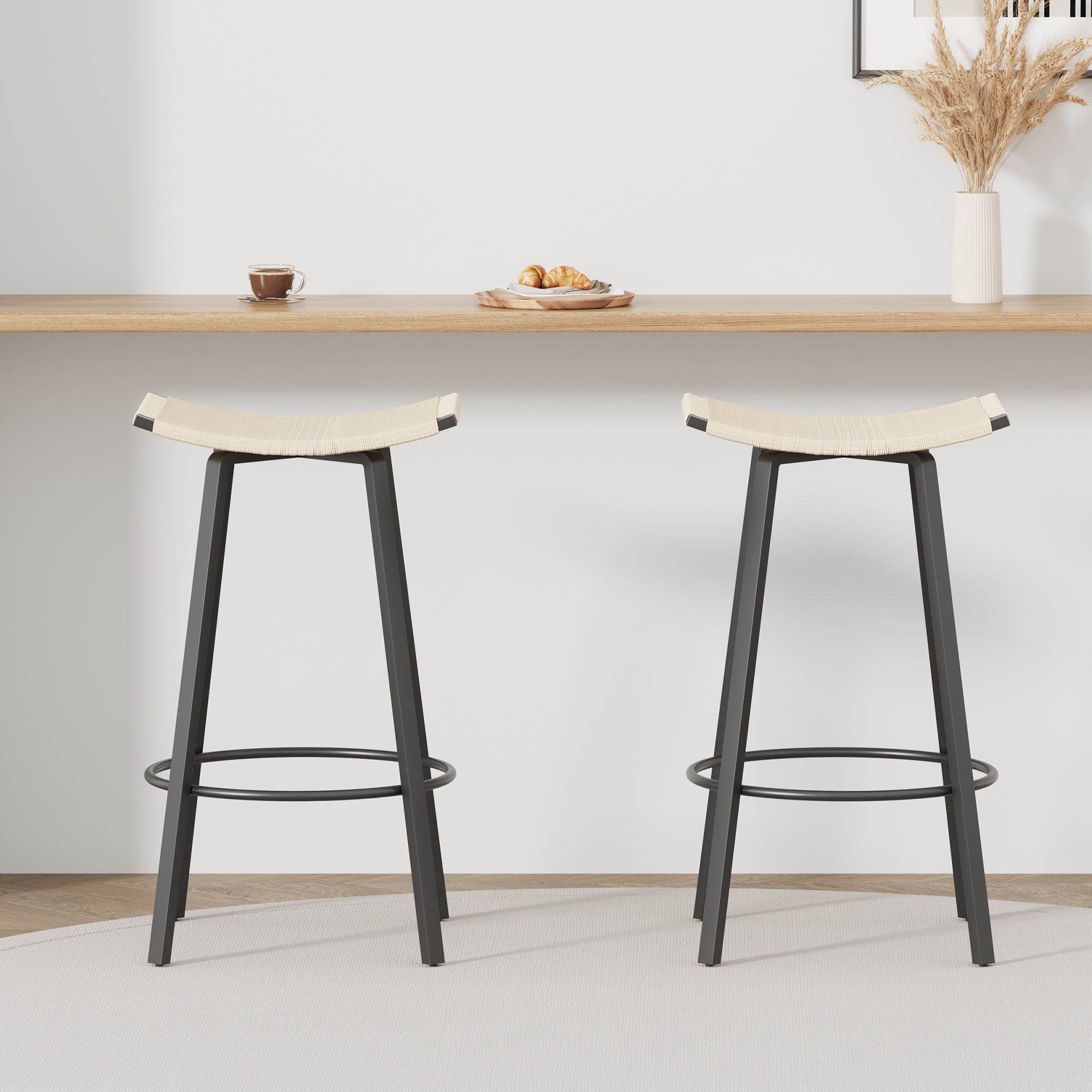 MLNshops Backless Counter Height Bar Stools Set of 2