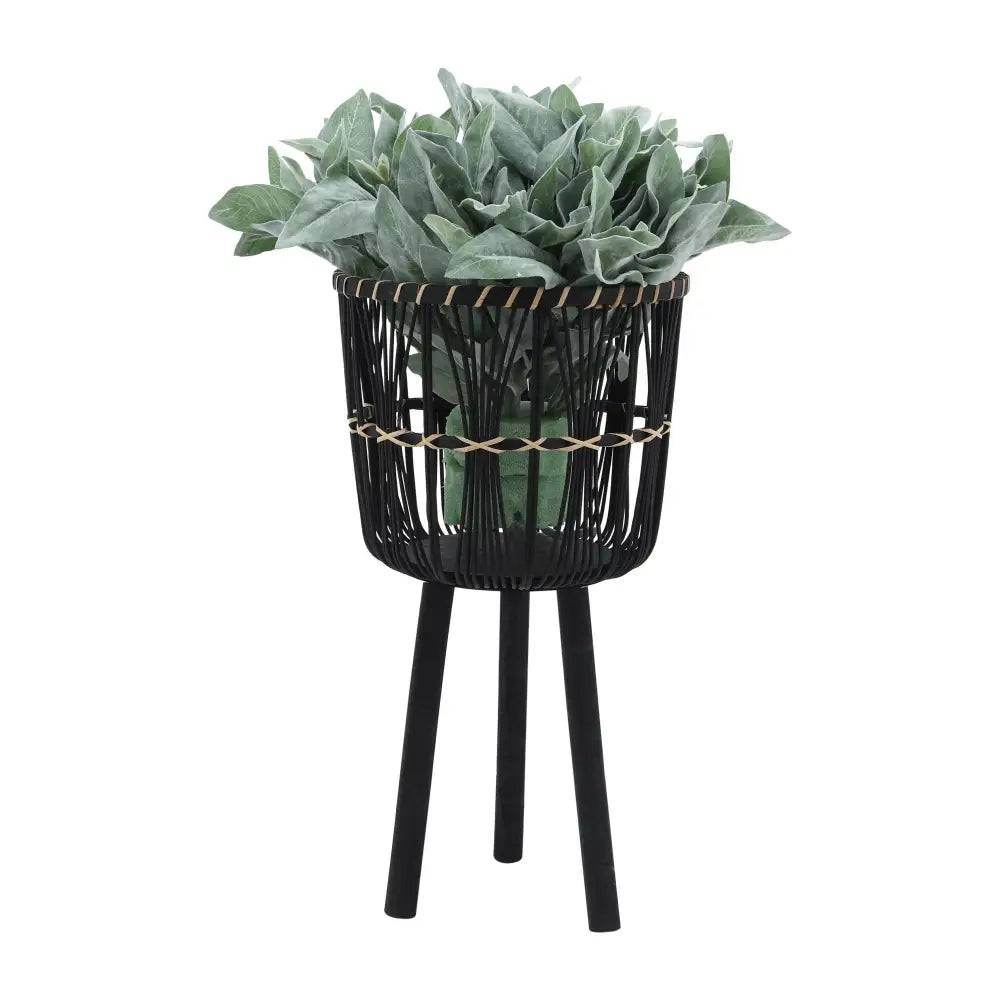 MLNshops Bamboo Planters Set for Stylish Home Decor
