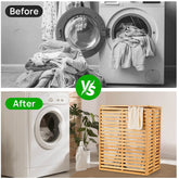mlnshops Space-Saving Laundry Sorter Bamboo Clothes Basket