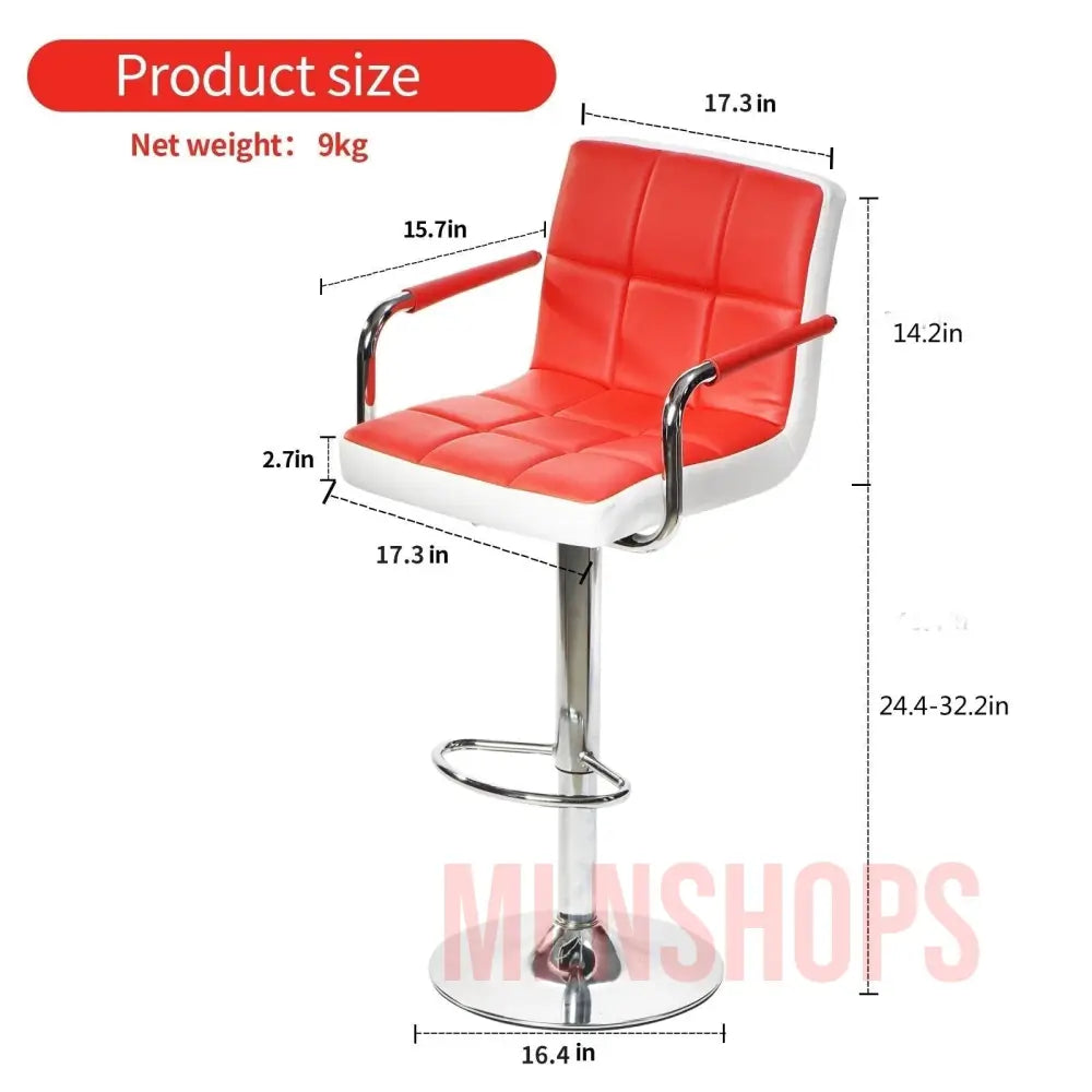 Bar stools: 360 Rotating Bar Stool with Armrest,Set of 2 MLNshops]