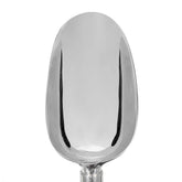 Silver ice cream scoop on a white background