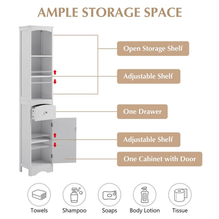 MLNshops Bathroom Cabinet with Drawer for Stylish Storage