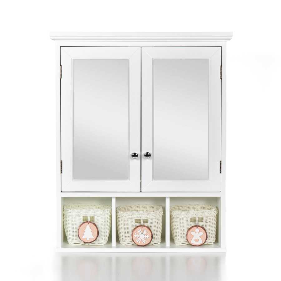 MLNshops Bathroom Cabinet with Mirror and Baskets