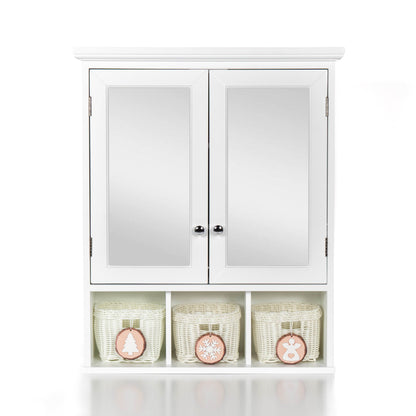 MLNshops Bathroom Cabinet with Mirror and Baskets