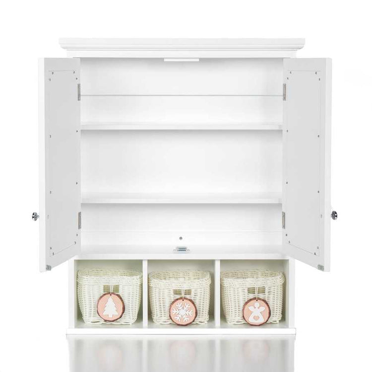MLNshops Bathroom Cabinet with Mirror and Baskets