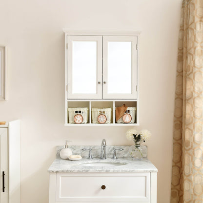 MLNshops Bathroom Cabinet with Mirror and Baskets