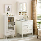 MLNshops Bathroom Cabinet with Mirror and Baskets