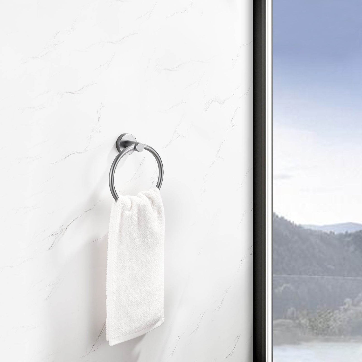 mlnshops Round Bathroom Hand Towel Ring Holder