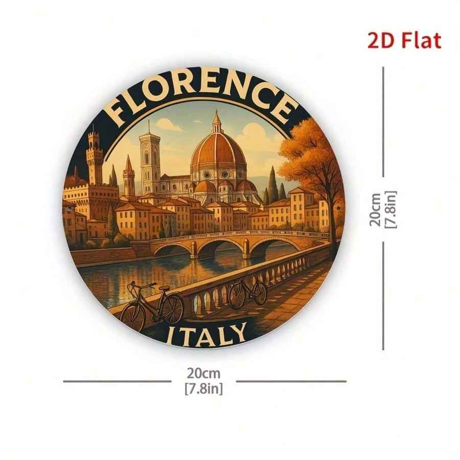 Florence Italy Cityscape Metal Wall Art for Home Decor