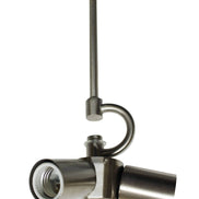 Brushed Nickel Color Pendant Light Fixture for 3 Lights, Vintage Ceiling Hanging Light Fixture with Fabric Cord for Home Lightning Default