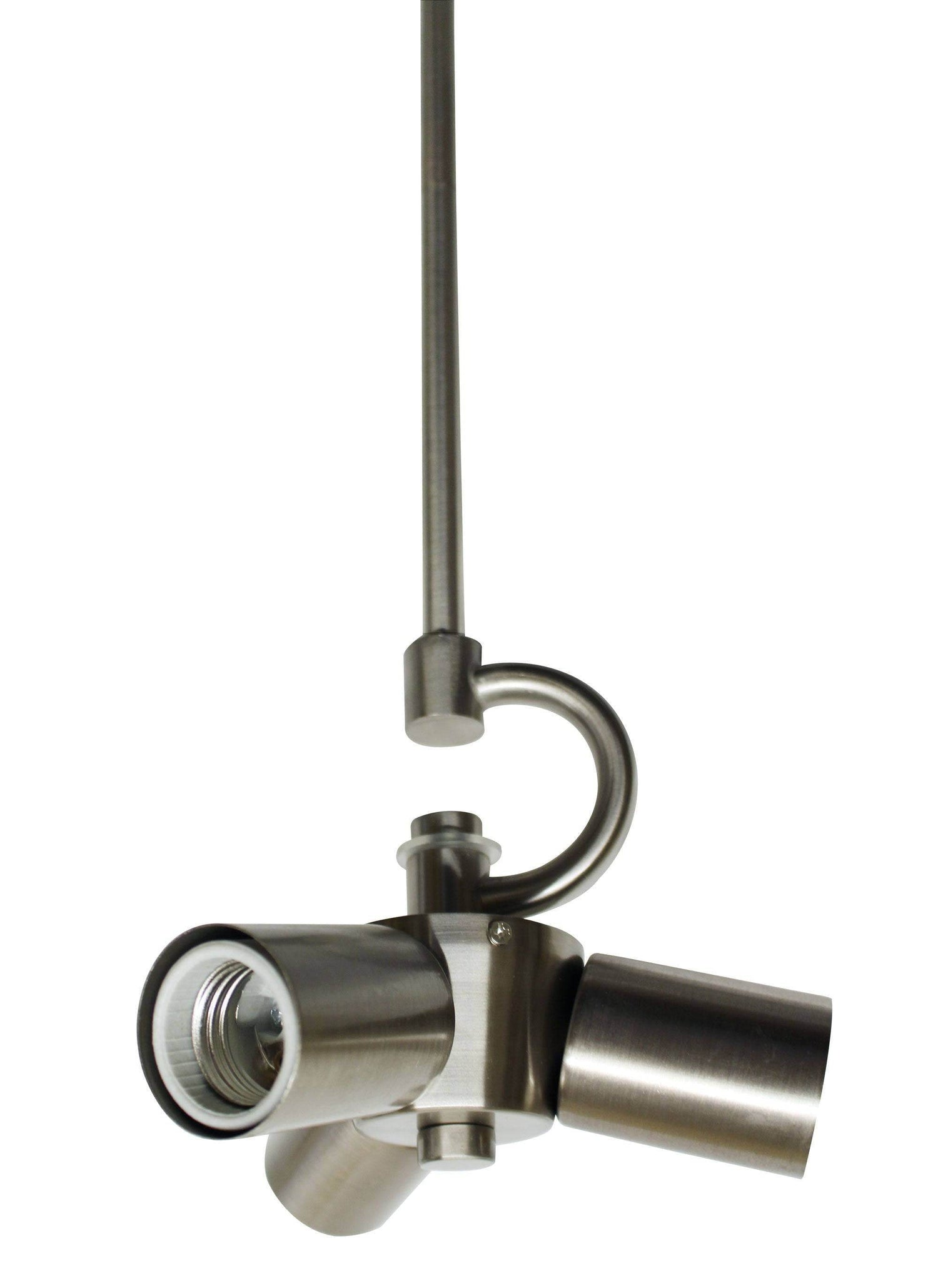Brushed Nickel Color Pendant Light Fixture for 3 Lights, Vintage Ceiling Hanging Light Fixture with Fabric Cord for Home Lightning Default
