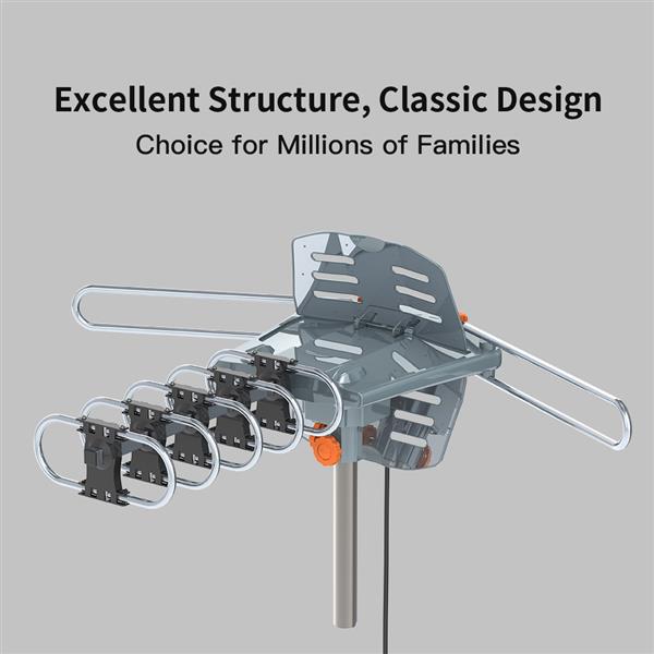 360-Degree Rotation UV Dual Bands 28-36dB Outdoor Antenna Install-free Guide without Stand MLNshops]