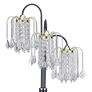 Decorative lamp with crystal accents on a white background