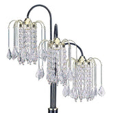 Decorative lamp with crystal accents on a white background