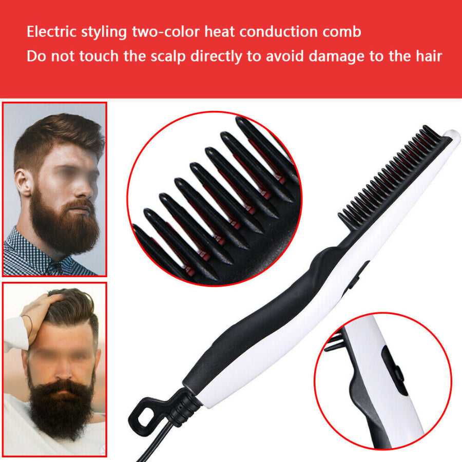 Hair styling comb with heat conduction for various hair types