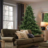 Full-shaped 4 ft Christmas tree in a living room