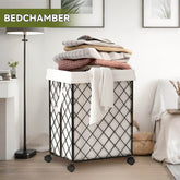 mlnshops Laundry Hamper with Detachable Lining & Wheels