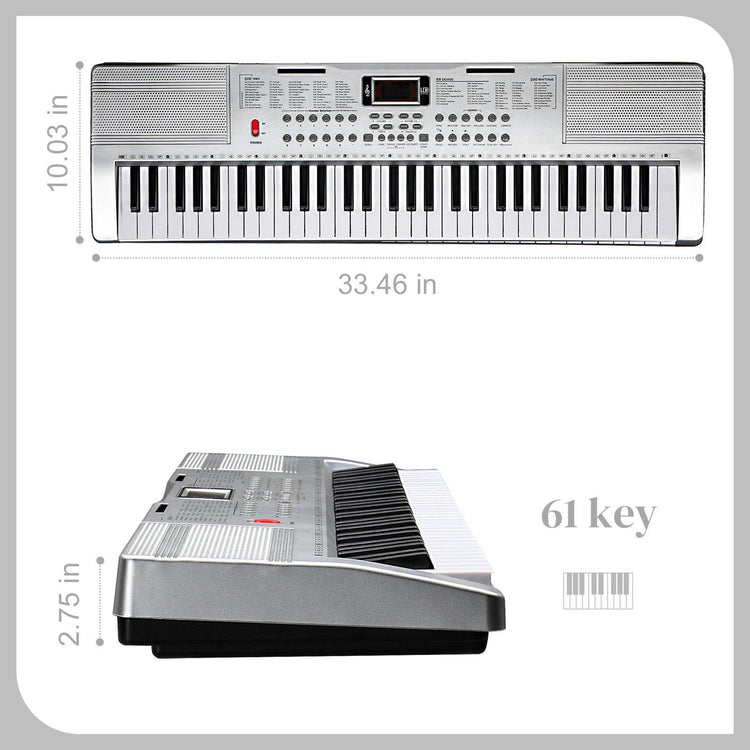 MLNshops Beginner Keyboard Bundle with Piano Stand