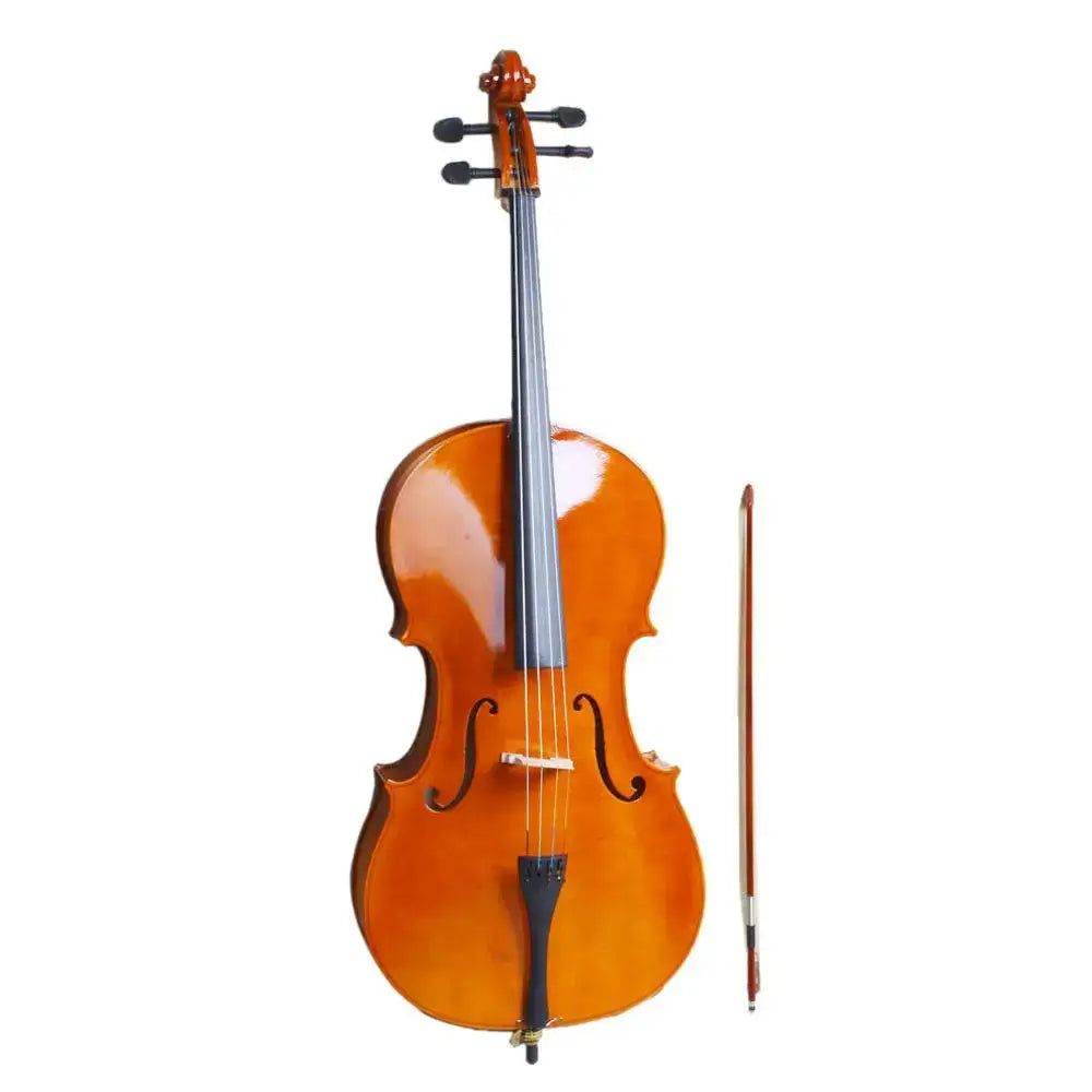 MLNshops Beginner Natural Cello Set with Bow