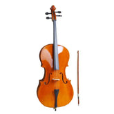 MLNshops Beginner Natural Cello Set with Bow Default Title