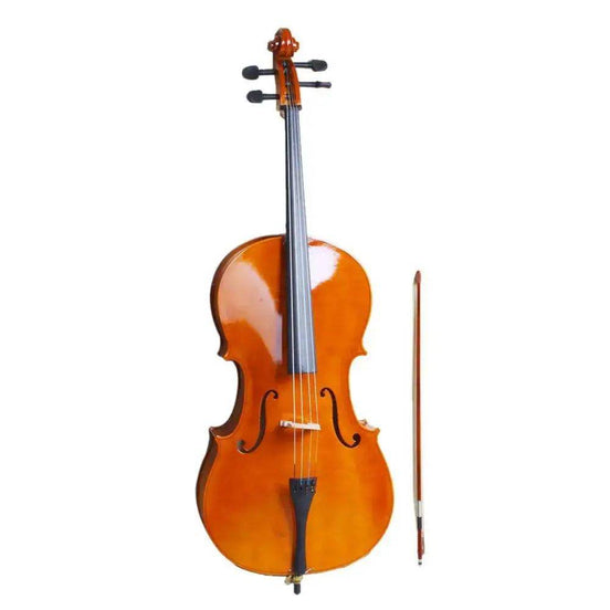MLNshops Beginner Natural Cello Set with Bow Default Title