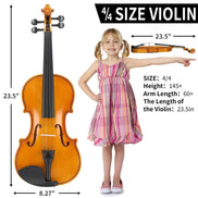 MLNshops Beginner Violin Set for Adults with Case
