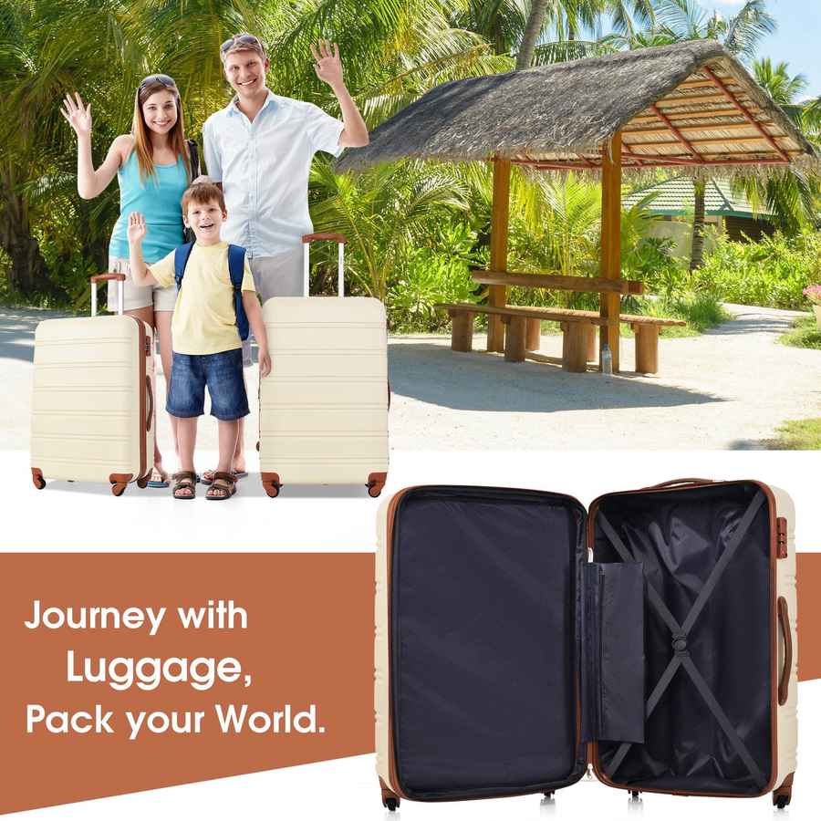 MLNshops 4 Piece Luggage Set with Carry On and Bag