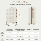 MLNshops Beige Luggage Set with USB Port - Durable & Stylish