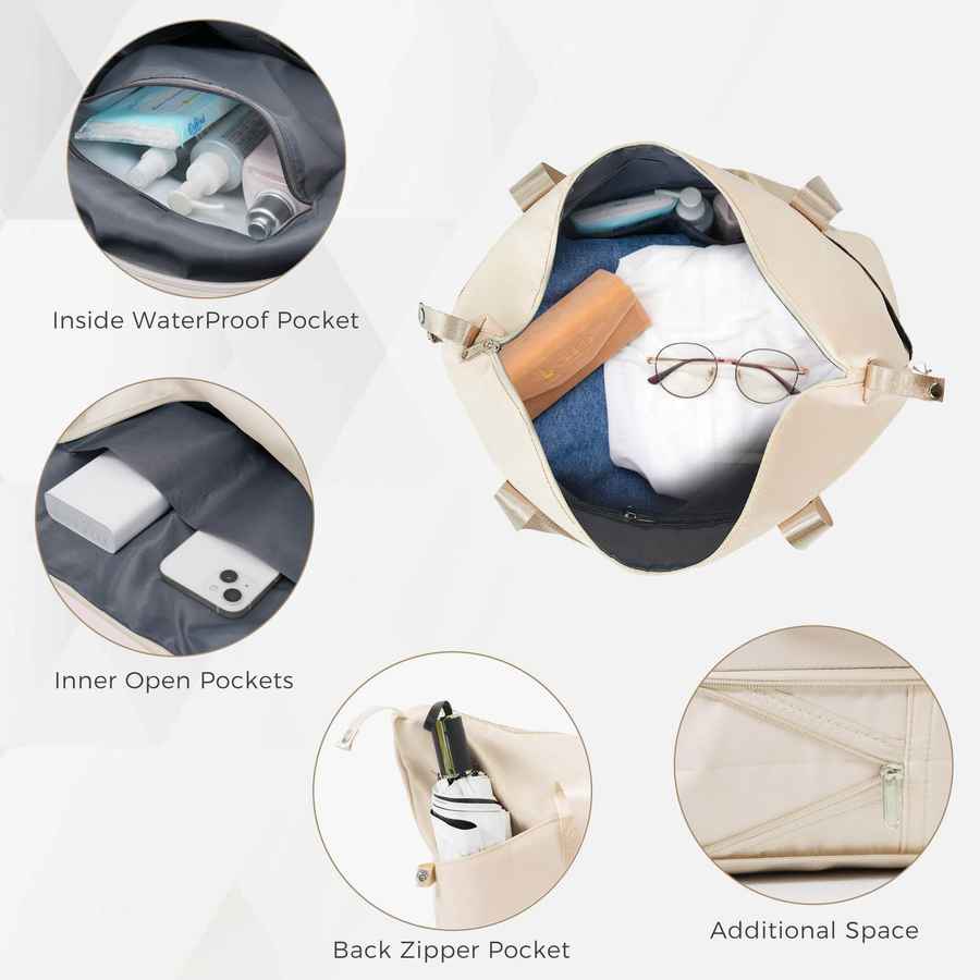 MLNshops Beige Luggage Set with USB Port - Durable & Stylish