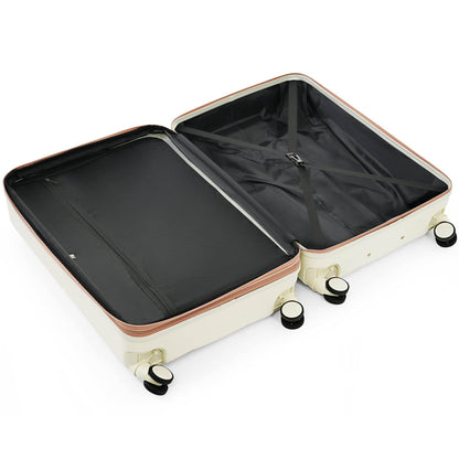 MLNshops Beige Luggage Set with USB Port - Durable & Stylish - MLNshops