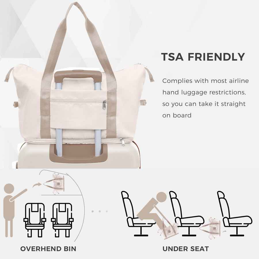 MLNshops Beige Luggage Set with USB Port - Durable & Stylish