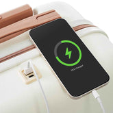 MLNshops Beige Luggage Set with USB Port - Durable & Stylish