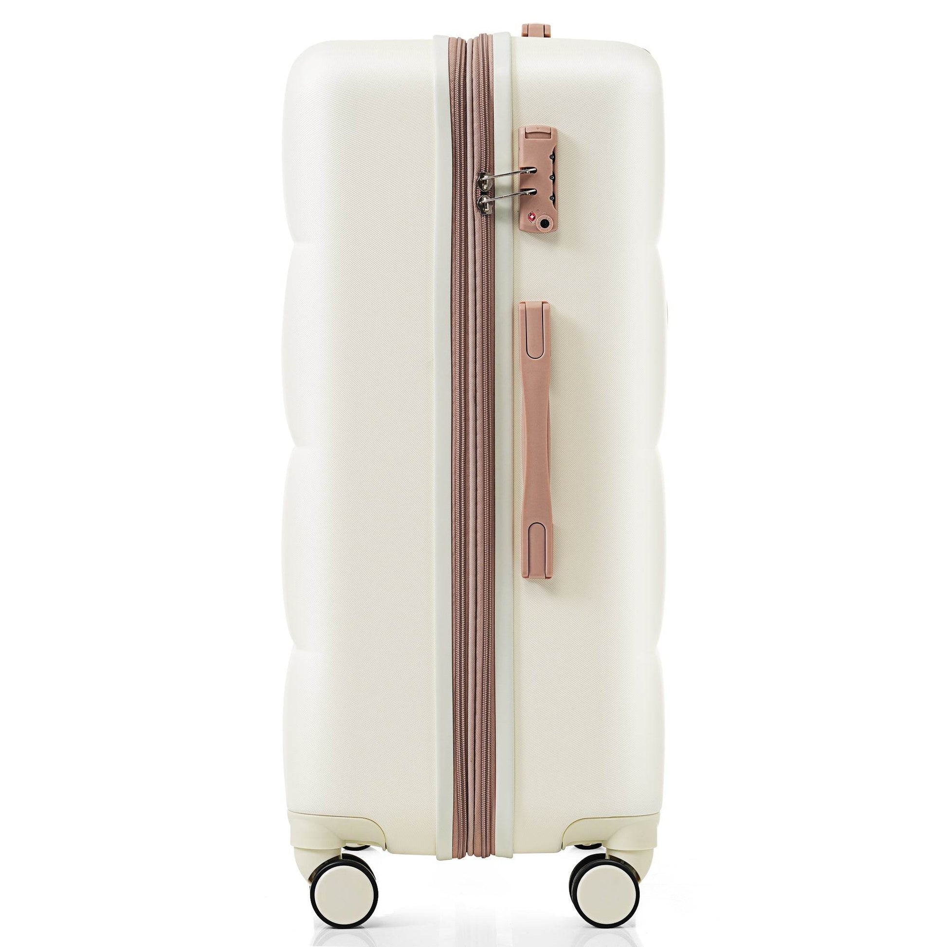 MLNshops Beige Luggage Set with USB Port - Durable & Stylish - MLNshops