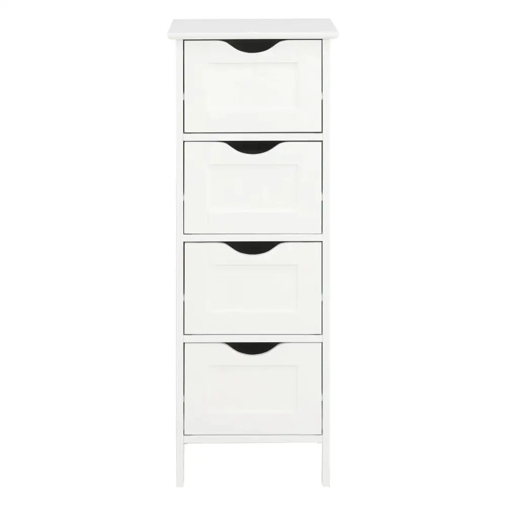 Best Quality 4 Drawers Storage Cabinet White MLNshops]