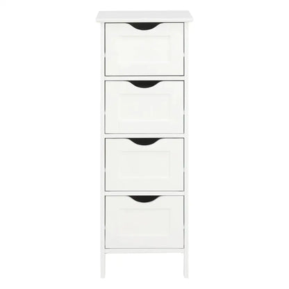 Best Quality 4 Drawers Storage Cabinet White MLNshops]