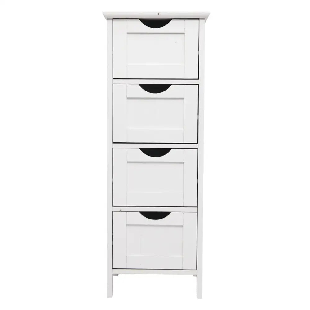 Best Quality 4 Drawers Storage Cabinet White MLNshops]