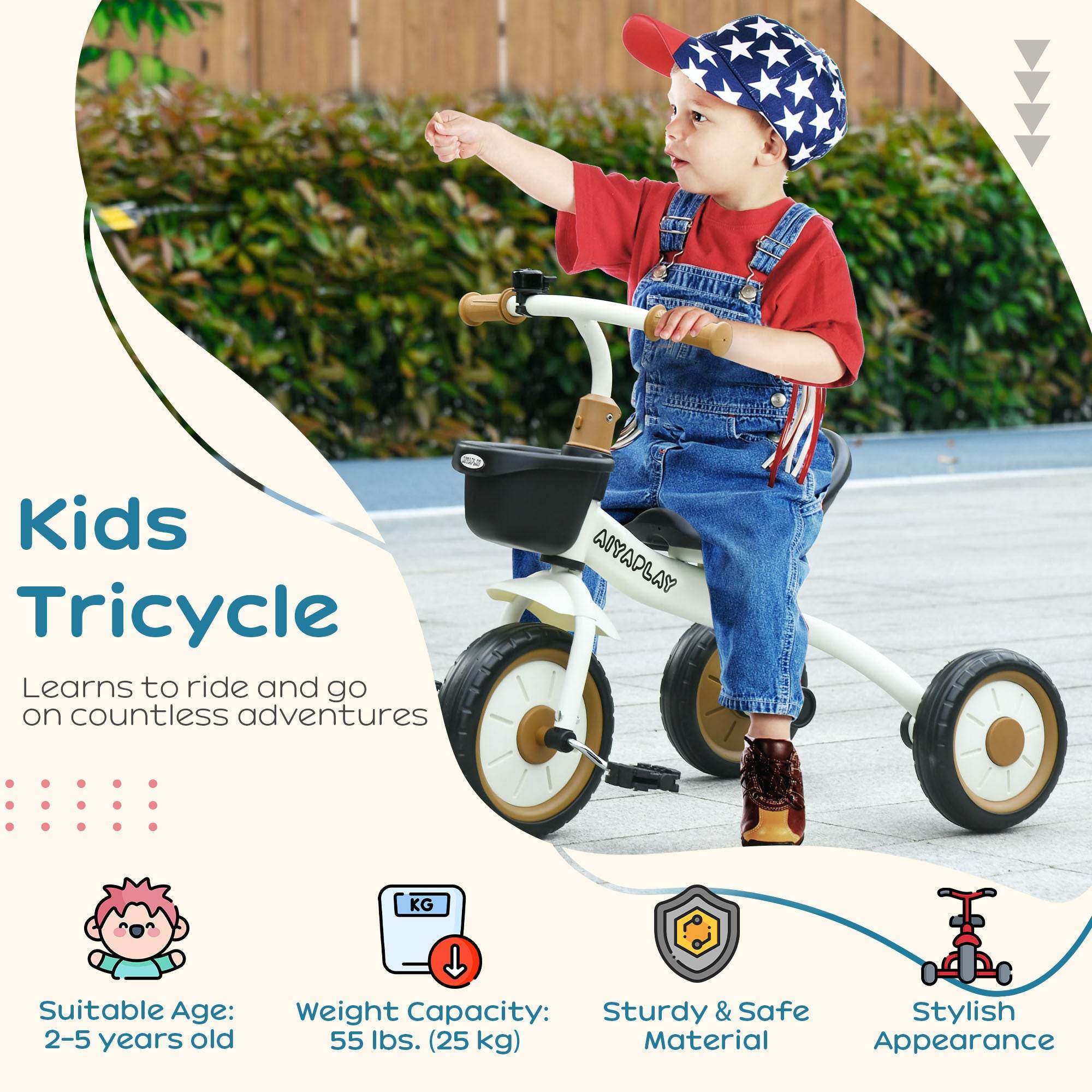 MLNshops Best Tricycle for Ages 2-5 - Kids Tricycle