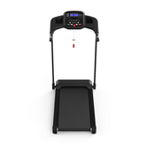Folded treadmill with space-saving design for easy storage