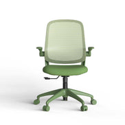 Green office chair on a white background