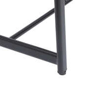 MLNshops Bar Stools with Footrest Set of 3, Modern Black