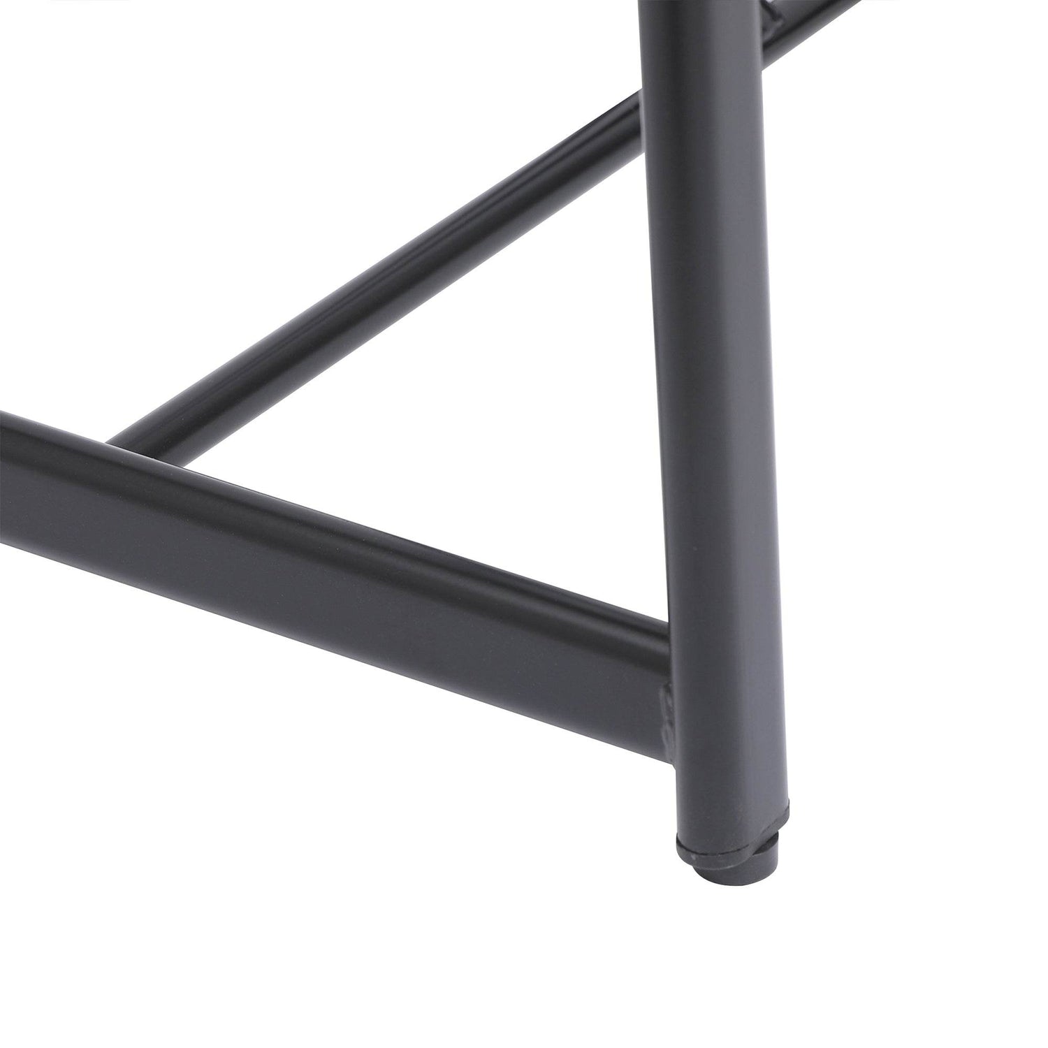 MLNshops Bar Stools with Footrest Set of 3, Modern Black