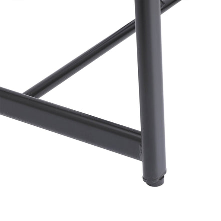 MLNshops Bar Stools with Footrest Set of 3, Modern Black