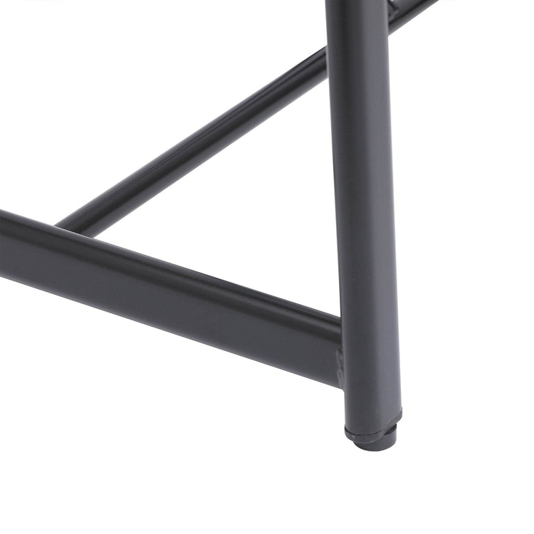 MLNshops Bar Stools with Footrest Set of 3, Modern Black