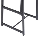 MLNshops Bar Stools with Footrest Set of 3, Modern Black