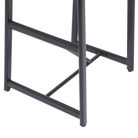 MLNshops Bar Stools with Footrest Set of 3, Modern Black