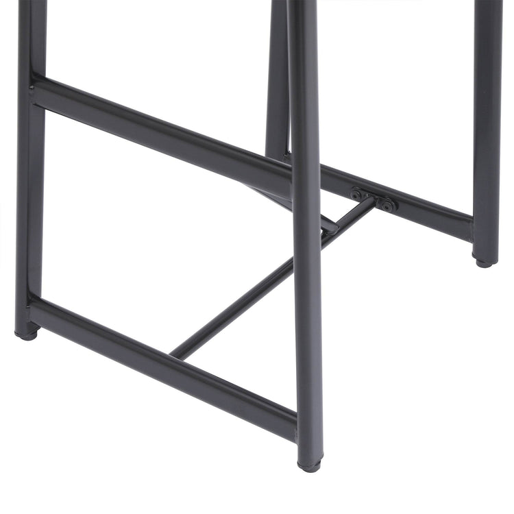 MLNshops Bar Stools with Footrest Set of 3, Modern Black