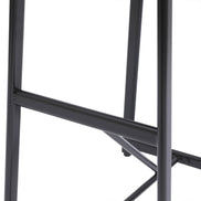 MLNshops Bar Stools with Footrest Set of 3, Modern Black